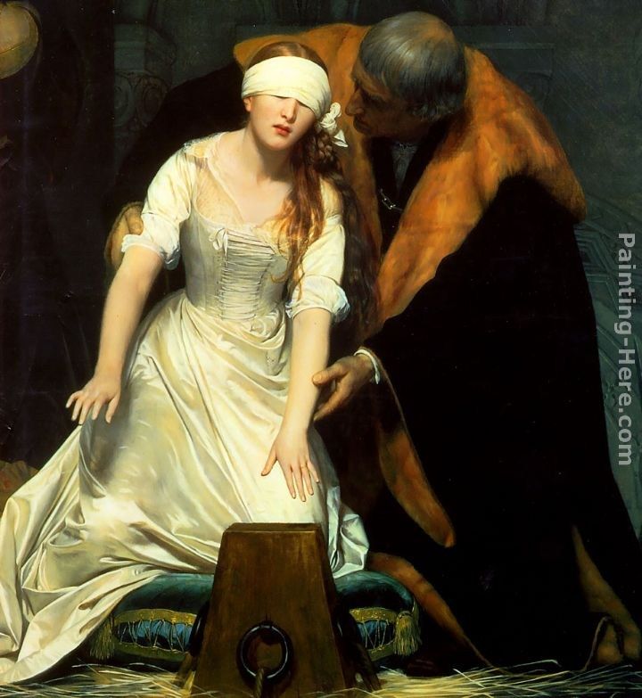 Paul Delaroche The Execution of Lady Jane Grey - detail